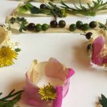 Nature bracelet made out of flowers