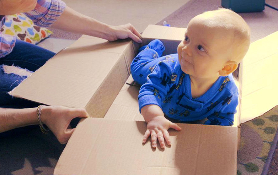 Unpacking boxes - fun activities for children and toddlers