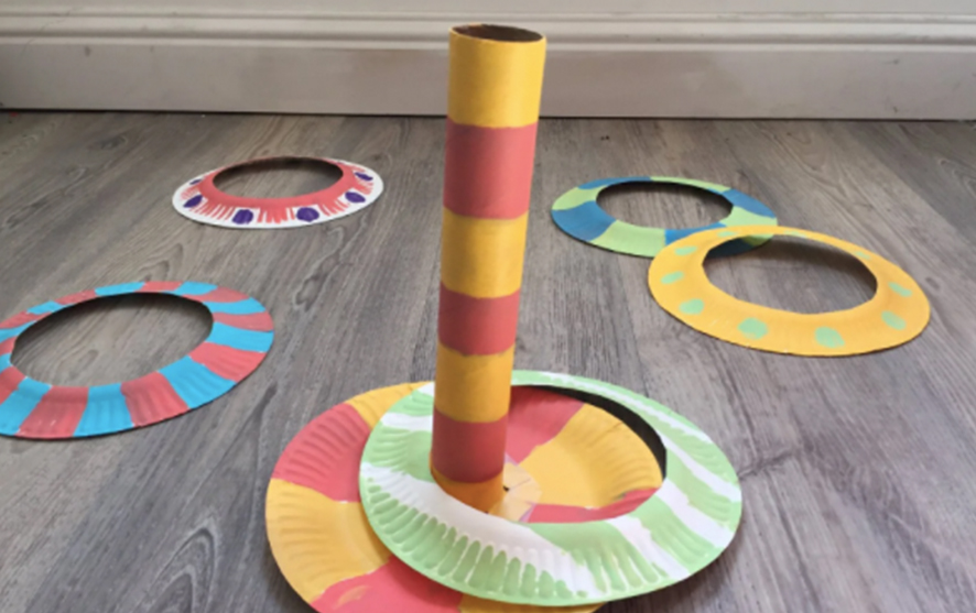 Paper plate ring toss