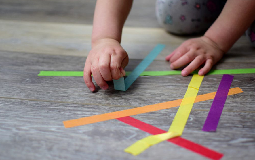 Radiator tape games for children