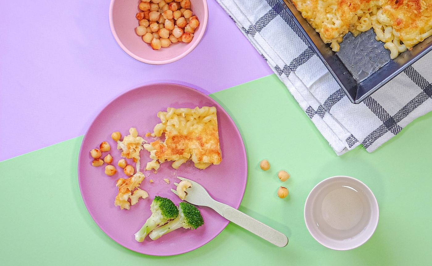 Cauliflower & broccoli mac & cheese