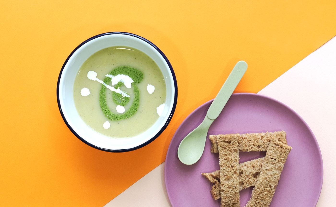 Leek, potato and butter beansoup